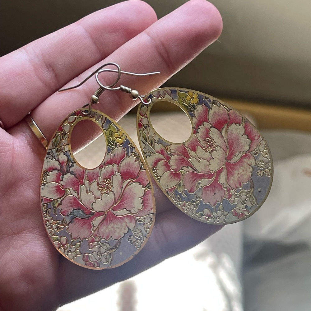 Floral Teardrop Earrings
